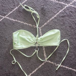 Ring Linked Halter Bikini Top